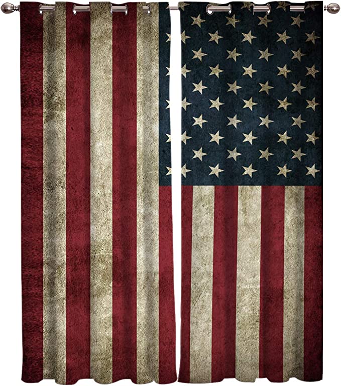 American Flag Curtains